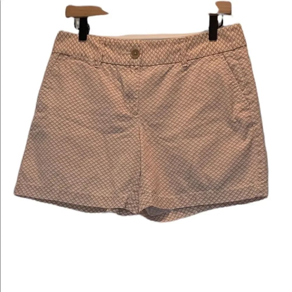 ANN TAYLOR LOFT Taupe Tan Brown Pink Diamond design Shorts Size 6
